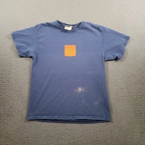 Vintage Nike Shirt Boys Extra Large Blue Solid Logo Grunge Thrashed Made In USA - Picture 1 of 13