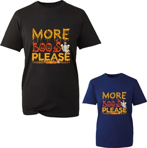 More Boos Please T-Shirt Halloween Boo Ghost Beer Drinking Lovers Horror Tee Top - Picture 1 of 4
