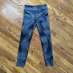 Nike Dri-FIT One Older Girls Leggings Size XL Black/Grey - Picture 1 of 7