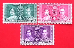 Canada Newfoundland #230-232 Coronation - Omnibus Issue Used - Picture 1 of 1