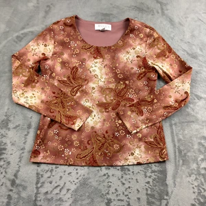 Vintage Annex Top Damen Größe Small Paisley Netz skurril einzigartig Langarm - Bild 1 von 10