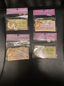 4 Paquetes De Colección de Baby Shower Tarjetas de Regalo Etiquetas Paquete Socios Nuevo Stock Antiguo - Imagen 1 de 7