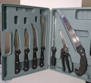 Mossy Oak Gamekeeper 7 Piece Knife Set Meat Game Processing Kit Knives Hunting - Picture 1 of 13
