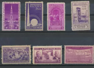 Juego 1939 EE. UU. Como Nuevo Año Nuevo #852 - 858 Incluye 7 Estampillas Conmemorativas. - Imagen 1 de 1