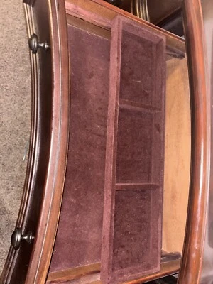  dressers for bedroom solid dark brown wood mahogany and marble with mirror - Image 1 of 4