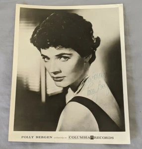 POLLY BERGEN COLUMBIA RECORDS ORIGINAL & VINTAGE SIGNED AUTOGRAPHED PHOTO auto - Picture 1 of 5
