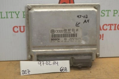 4D0907551AH AUDI A4 1997-2002 Engine Cont Unit ECU Module 658-2E7 - Image 1 of 4