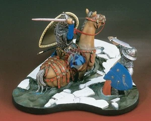 "Viñeta Verlinden 54 mm (1/32) "Batalla en el hielo" (2 medias figuras y caballo) 1893 - Imagen 1 de 1