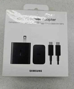Samsung Super Fast 45W Charger with Type-C Cable for Galaxy S23/S24 Ultra - Picture 1 of 2