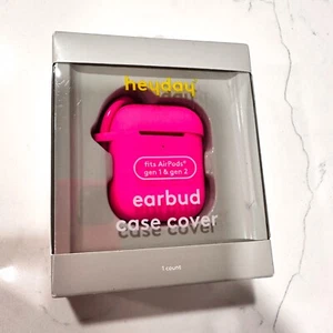 NUEVO Heyday Earbud Funda de Silicona con Clip para Apple AirPods (Gen 1 y 2) Rosa Neón - Imagen 1 de 5