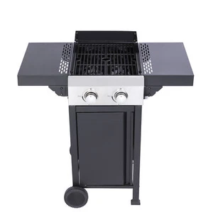 Propane Gas Grill 2 Burner Flat Top Griddle Outdoor Cooking BBQ Garden Barbeque - Picture 1 of 9