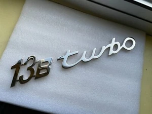Re Amemiya Metal 13B Turbo Bomex Badge Emblem Rare For FD3S RX7 FC3S MAZDA - Picture 1 of 5