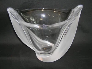 CRISTALLERIES ROYALES DE CHAMPAGNE VASO GLASSATO E TRASPARENTE PIATTO CARAMELLE FRANCIA - Foto 1 di 6