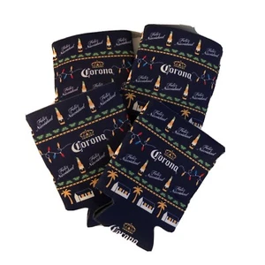 Corona Beer Feliz Navidad Christmas Can/Bottle Koozie - Neoprene Sleeve Set Of 4 - Picture 1 of 3