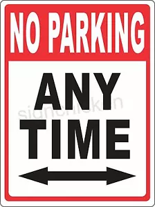 No hay estacionamiento CUALQUIER MOMENTO señales de tráfico, señales de tráfico, señales coleccionables, estacionamiento en carretera - Imagen 1 de 1