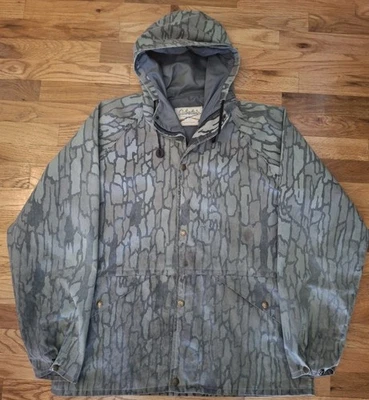 Vintage Cabela's Goretex Camouflage Jacket Mens XXL Trebark Camo Zip Up Hood USA - Image 1 of 4