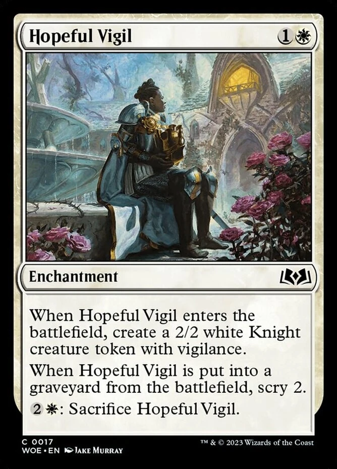 x1 Hopeful Vigil - Wilds of Eldraine - NM - MTG - Image 1 of 1