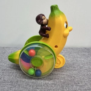 VTG Childco Long Running Wind-Around Pinky Monkey & His Giant Banana 1987 HTF - Picture 1 of 10