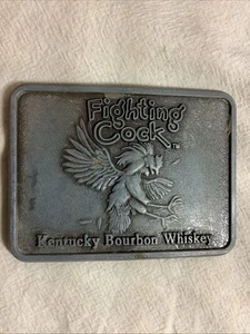 Belt Buckle~ VTG~ “Fighting Cock” Kentucky Bourbon Whiskey 3” X 2.5” - Picture 1 of 10