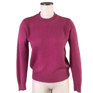 Vintage Pandora pink acrylic knit crew neck sweater 80s 90s WOMEN’S SMALL - Picture 1 of 6