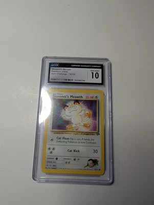 Giovanni’s Meowth Gym Challenge 74/132 CGC 10 Pokemon Card - Image 1 of 2