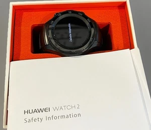 Huawei Watch 2 45mm Black Smartwatch LEO-BX9 Carbon - Black - Good condition - Picture 1 of 14