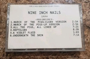 Very Rare Nine Inch Nails Cassette Tape March Of The Pigs 1994 Promo Plays Well - Picture 1 of 9