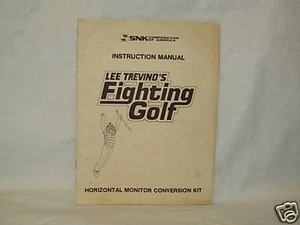 Lee Trevino's Fighting Golf Arcade Game Manual Original - Picture 1 of 1