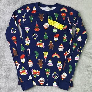 Hanna Andersson Pajama Top Girls 14 160 cm Christmas Graphic Blue Long Sleeve - Picture 1 of 12