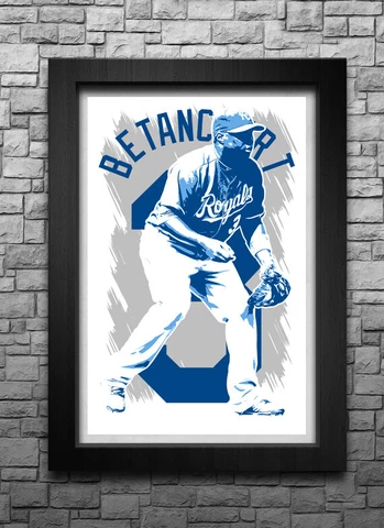 YUNIESKY BETANCOURT art print/poster KANSAS CITY ROYALS FREE S&H! JERSEY Cover