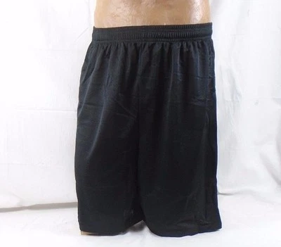 Sport Tek Poly Long Cut Shorts 9" Inseam Large Black T515 #581E - Image 1 of 2