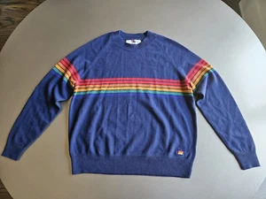 Aviator Nation Kaschmir blau 6-Streifen Regenbogen Pullover; Unisex Größe = S; super! - Bild 1 von 12