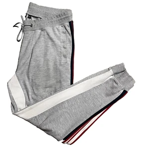 Sean Jean Mens Sweatpants Joggers Large Gray Side Stripes Y2K Retro Look NWOT - Picture 1 of 13