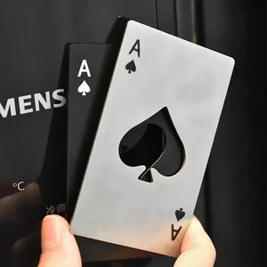 Stainless Steel Refrigerator Magnets Spades A Beer Bottle Opener Fridge Stickers - Picture 1 of 8