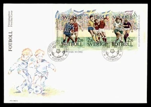 DR WHO 1988 SWEDEN FDC SOCCER FOOTBALL SPORTS CACHET S/S m16899 - Picture 1 of 2