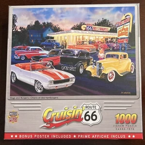 MASTER PIECES - Dogs and Burgers - 1000 Piece Puzzle - Poster Included - Picture 1 of 8