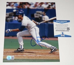 JOHN OLERUD AUTOGRAPHED 8X10 COLOR PHOTO (TORONTO BLUE JAYS) - BECKETT COA!  - Picture 1 of 1