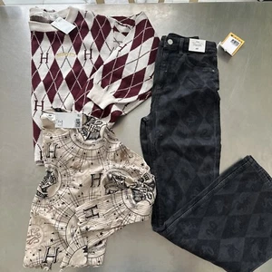 H&M Harry Potter Girls Outfit Size 14 Black Hogwarts Top Pant - Picture 1 of 9