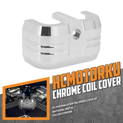 Cubierta de bobina de aluminio cromado para Harley Softail Fat Fay Street Bob Breakout 18-25 Foto 1 de 4