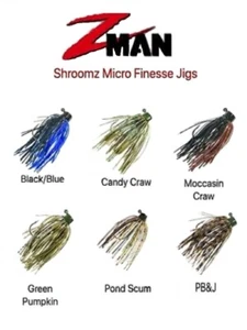 Z-Man ShroomZ Micro Finesse Jigs, Choice of Colors and Sizes - Picture 1 of 13