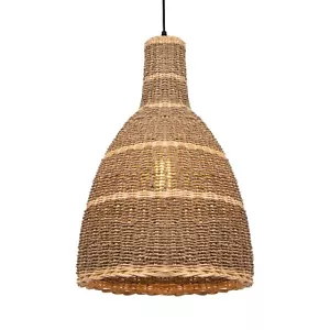 Arturesthome Bell Rattan Woven Pendant Light Kitchen Island, Handmade Hanging Li - Picture 1 of 2