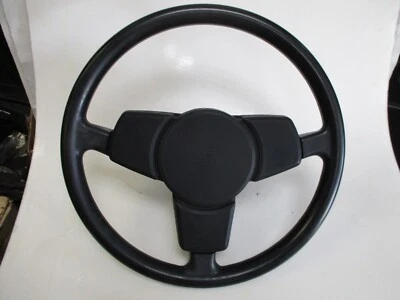 USED  1976-83 Rubber Porsche 924/944 3-Spoke Steering Wheel  Black 113-415-795-C - Image 1 of 4