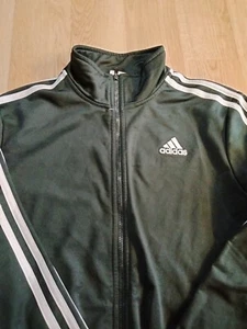Adidas Boy's Black 3 Striped Full Zip Jacket Size Large 14/16 - Picture 1 of 8