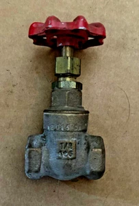 Milwaukee 1/2" Brass Gate Valve Fig 105 125 SWP 200 WOG Threaded USA made - Picture 1 of 7