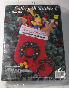Bucilla Gallery of Stiches 15" Christmas Surprises Stocking Kit [1993] #33251 - Picture 1 of 2