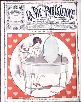 La Vie Parisienne Magazine 7 Oct 1910 Fabiano Fashion of the Day A Little Lady - Image 1 of 4