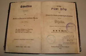 Antiguo libro judío judaica 1857 alemán Alemania sello de la sinagoga Konigsberg - Imagen 1 de 7