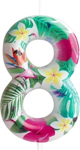 8th Birthday Candle Number 8 Cake Topper Decorations Birthday Party Supplies Whi - Picture 1 of 6