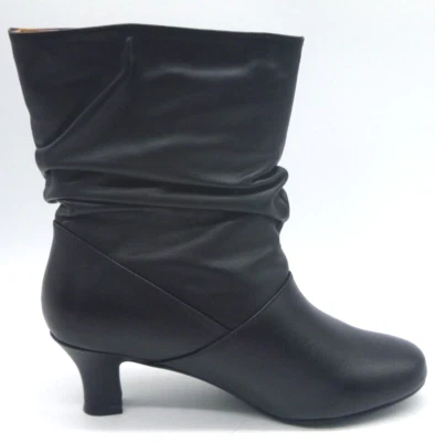 Botines ajustados de cuero negro Array para mujer talla 6 anchos Foto 1 de 4