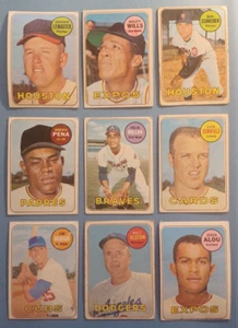 1969 Topps Baseball 9 Card Lot Alou Pena Vintage Collection MLB - Picture 1 of 3